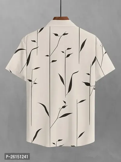 Stylish Cotton Blend Printed Short Sleeves For Men-thumb2