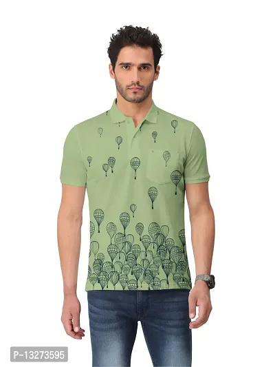 Stylish Cotton Blend Printed Tshirt For Men-thumb0
