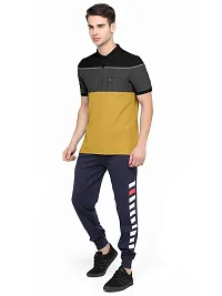 BULLMER Mens Regular Fit Striped Cotton Polo Tshirt/Collared Tshirt-thumb4