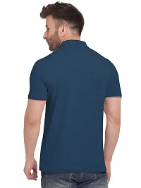 BULLMER Mens Regular Fit Cotton Printed Polo Tshirt/Collared Tshirt - Grey-thumb1