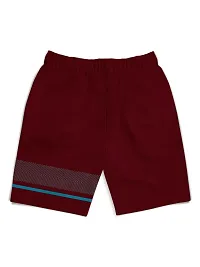 Elegant Maroon Cotton Blend Printed Shorts For Boys-thumb1