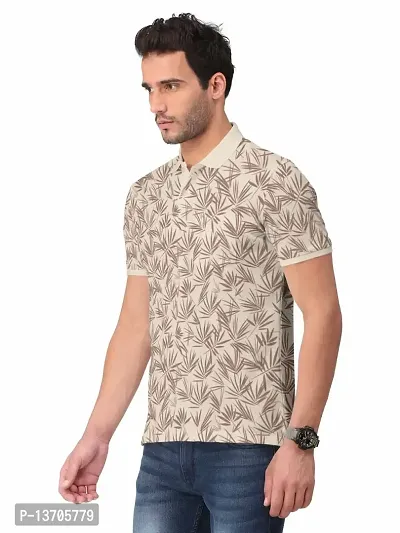 Stylish Fancy Cotton Blend Printed Polos T-Shirts For Men-thumb2