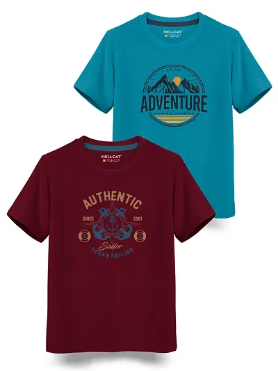 Pack of 2 Boys Cotton Printed T shirt