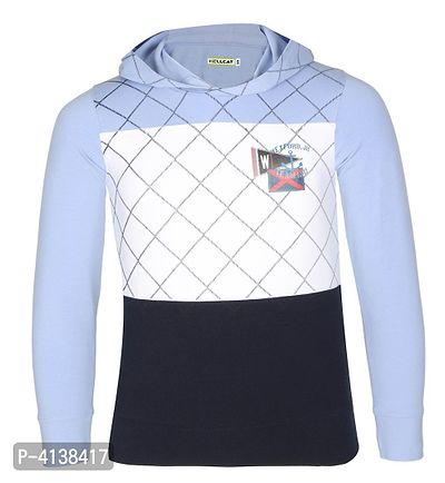 Trendy Multicoloured Cotton Blend Full Sleeves Hoodie T-Shirt For Boys-thumb0