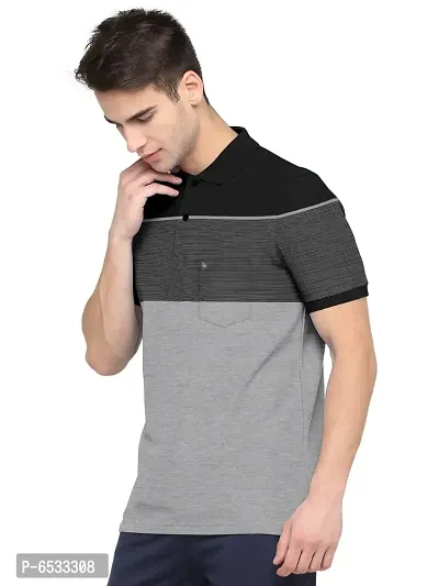 Multicoloured Cotton Blend Polos For Men-thumb5