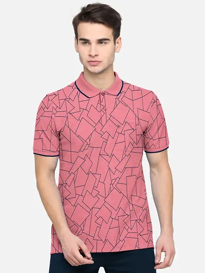 Stylish Cotton Blend Printed Polos Tees