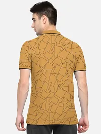 Yellow Cotton Blend Polos For Men-thumb2
