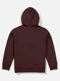 Elegant Burgundy Fleece Printed Hoodie Sweatshirts For Boys-thumb1