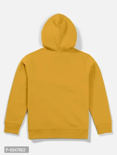Elegant Yellow Fleece Printed Hoodie Sweatshirts For Boys-thumb2