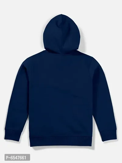 Elegant Blue Fleece Printed Hoodie Sweatshirts For Boys-thumb2