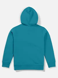 Elegant Blue Fleece Printed Hoodie Sweatshirts For Boys-thumb1