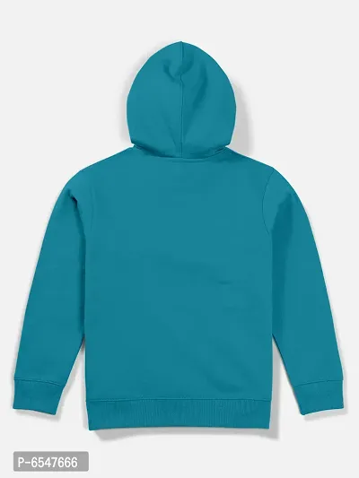 Elegant Blue Fleece Printed Hoodie Sweatshirts For Boys-thumb2