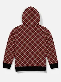 Elegant Maroon Fleece Printed Hoodie Sweatshirts For Boys-thumb1