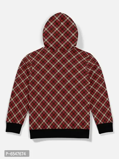 Elegant Maroon Fleece Printed Hoodie Sweatshirts For Boys-thumb2