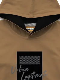Stylish Khaki Printed Hooded Full Sleeve T-shirt For Boys-thumb2