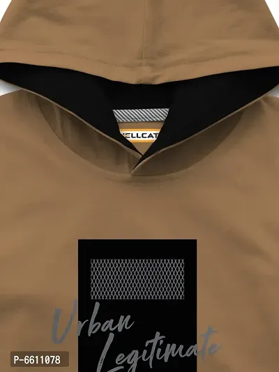 Stylish Khaki Printed Hooded Full Sleeve T-shirt For Boys-thumb3