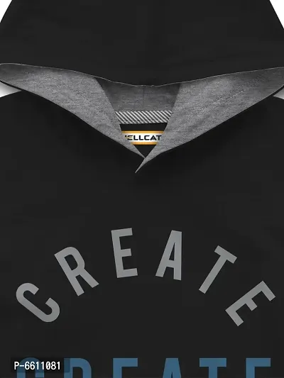 Stylish Grey Printed Hooded Full Sleeve T-shirt For Boys-thumb3