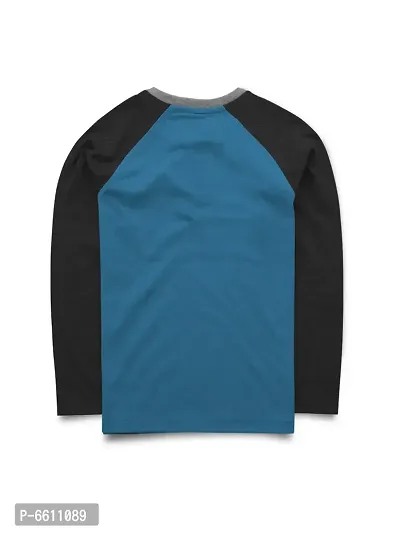 Stylish Blue Printed Full Sleeve T-shirt For Boys-thumb2