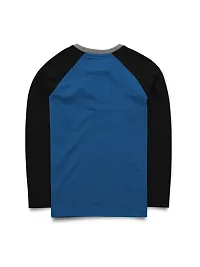 Stylish Blue Printed Full Sleeve T-shirt For Boys-thumb1