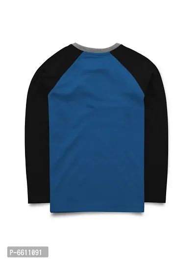 Stylish Blue Printed Full Sleeve T-shirt For Boys-thumb2