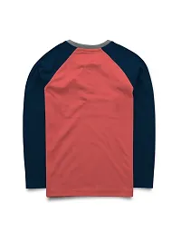 Stylish Orange Printed Full Sleeve T-shirt For Boys-thumb1