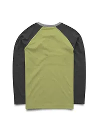 Stylish Green Printed Full Sleeve T-shirt For Boys-thumb1