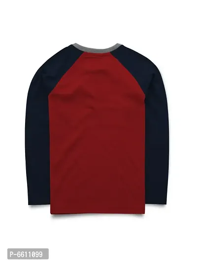 Stylish Red Printed Full Sleeve T-shirt For Boys-thumb2