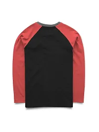 Stylish Black Printed Full Sleeve T-shirt For Boys-thumb1