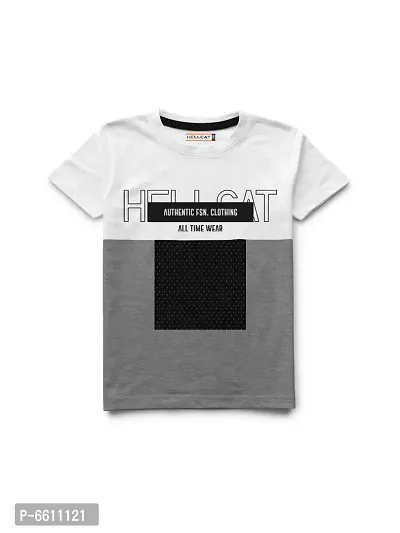 Stylish Multicoloured Printed Half Sleeve T-shirt For Boys