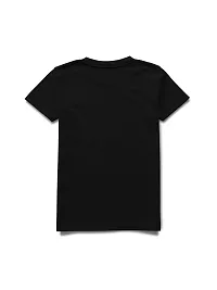 Stylish Black Printed Half Sleeve T-shirt For Boys-thumb1