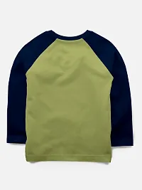 Stylish Green Round Neck Full Sleeve Designer T-shirt for Boys-thumb1