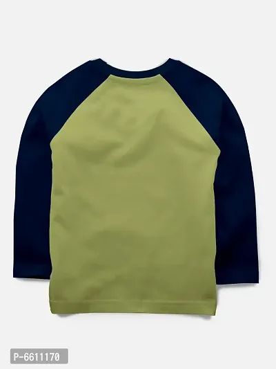 Stylish Green Round Neck Full Sleeve Designer T-shirt for Boys-thumb2