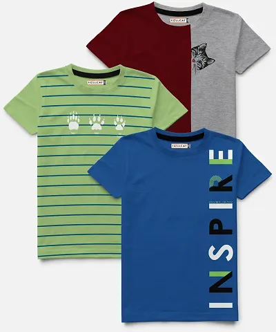 Pack Of 3 and 5 Boys Cotton Printed T shirt
