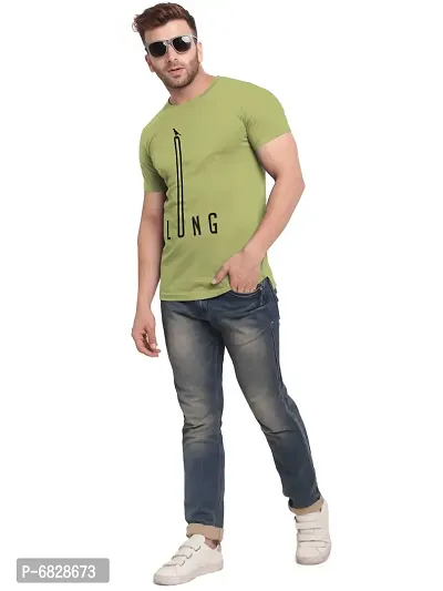 Trendy Printed Pack Of 3 Round Neck Half Short Sleeve Tshirts For Men-thumb5