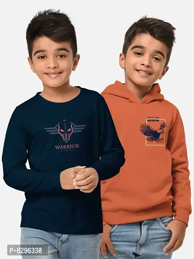 Fabulous Cotton Blend Printed Tees For Boys- Pack Of 2