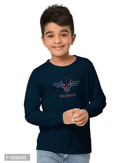 Fabulous Blue Cotton Blend Tees For Boys