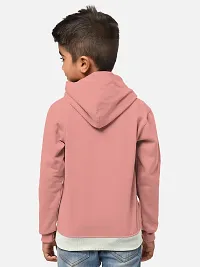 Fabulous Pink Cotton Blend Hooded Tees For Boys-thumb2