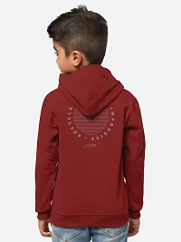 Fabulous Red Cotton Blend Hooded Tees For Boys-thumb2