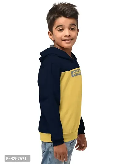 Stylish Cotton Blend Printed Hooded Sweatshirts For Boys- Pack Of 2-thumb2