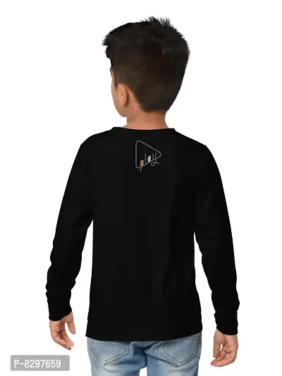 Stylish Black Cotton Blend Sweatshirts For Boys-thumb3