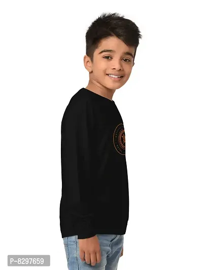 Stylish Black Cotton Blend Sweatshirts For Boys-thumb2
