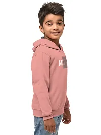 Stylish Pink Cotton Blend Hooded Sweatshirts For Boys-thumb1