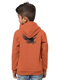 Stylish Orange Cotton Blend Hooded Sweatshirts For Boys-thumb2