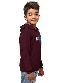 Stylish Magenta Cotton Blend Hooded Sweatshirts For Boys-thumb1