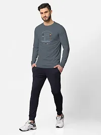 Trendy Front and Back Printed Full Sleeve / Long Sleeve Tshirt for Men-thumb3