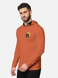 Pack of 2 Trendy Front and Back Printed Full Sleeve / Long Sleeve Hooded Tshirt for Men-thumb1
