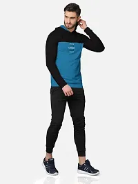 Pack of 2 Trendy Front and Back Printed Full Sleeve / Long Sleeve Hooded Tshirt for Men-thumb3