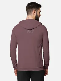 Pack of 2 Trendy Front and Back Printed Full Sleeve / Long Sleeve Hooded Tshirt for Men-thumb2