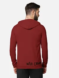 Pack of 2 Trendy Front and Back Printed Full Sleeve / Long Sleeve Hooded Tshirt for Men-thumb2