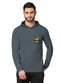 Stylish Fancy Cotton Blend Hood Long Sleeves Printed Sweatshirts Combo For Men Pack Of 2-thumb1